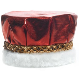 Royal Metallic Red Crown with Gold Band