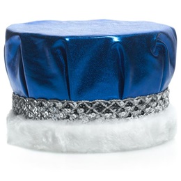 Royal Metallic Blue Crown with Silver Band