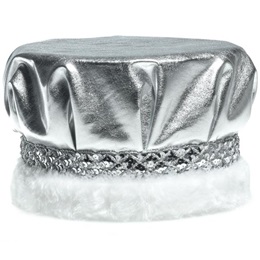 Royal Metallic Silver Crown with Silver Band