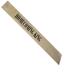 Gold Glitter 62 in. Homecoming King Sash