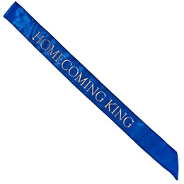 Blue and Gold 72 in. Satin Homecoming King Sash