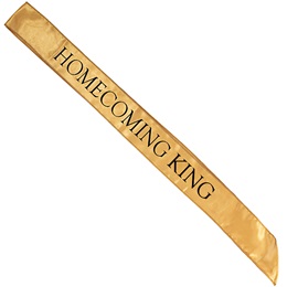 Gold and Black 72 in. Satin Homecoming King Sash