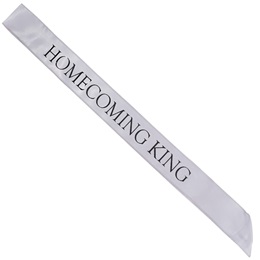 Silver and Black 72 in. Satin Homecoming King Sash