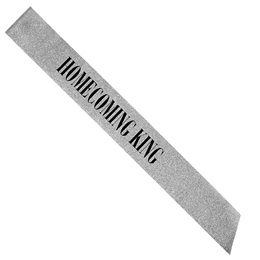 Silver Glitter Homecoming King Sash
