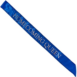 Blue and Gold 72 in. Satin Homecoming Queen Sash