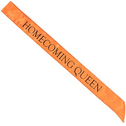 Orange and Black 72 in. Satin Homecoming Queen Sash
