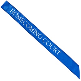 Blue and White 72 in. Satin Homecoming Court Sash