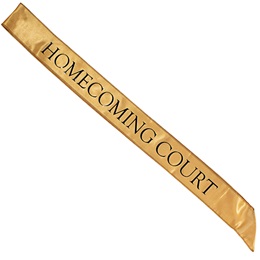 Gold and Black 72 in. Satin Homecoming Court Sash