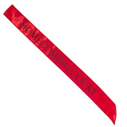 Red and Black 72 in. Satin Homecoming Court Sash
