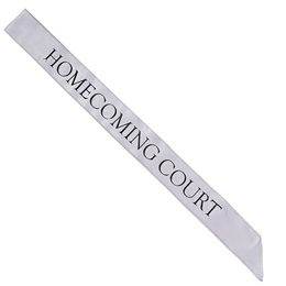 Silver and Black 72 in. Satin Homecoming Court Sash