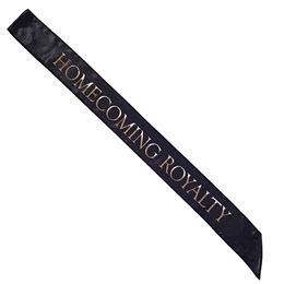Black and Gold 72 in. Satin Homecoming Royalty Sash