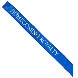 Blue and White 72 in. Satin Homecoming Royalty Sash