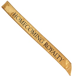 Gold and Black 72 in. Satin Homecoming Royalty Sash