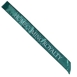 Green and White 72 in. Satin Homecoming Royalty Sash
