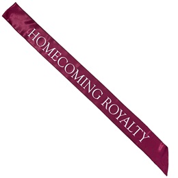 Maroon and White 72 in. Satin Homecoming Royalty Sash