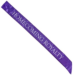 Purple and White 72 in. Satin Homecoming Royalty Sash