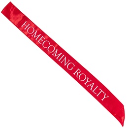 Red and White 72 in. Satin Homecoming Royalty Sash