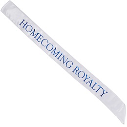 White and Blue 72 in. Satin Homecoming Royalty Sash