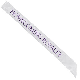 White and Purple 72 in. Satin Homecoming Royalty Sash