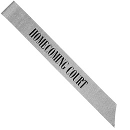 Silver Glitter Homecoming Court Sash
