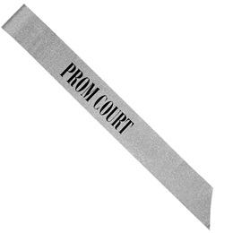 Silver Glitter Prom Court Sash
