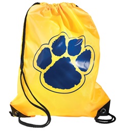 Paw Drawstring Bag - Yellow/Royal Blue