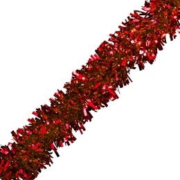 Red 25 ft.  Metallic Twist Garland