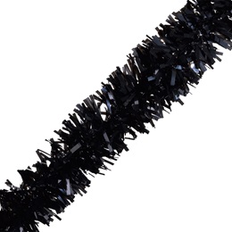 Black 4 in. x 25 ft. Vinyl Twist Garland