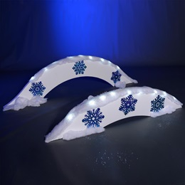 Lighted Sparkling Plastic Snow Drifts Kit (set of 2)