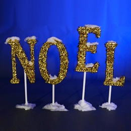 Golden Glitz Noel Cardboard Letters Kit