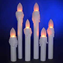 Holiday Glow Cardboard Candles Kit (Set of 6)