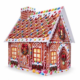 7 ft. 9 in. x 6 ft.  Holiday Magic Gingerbread House Parade Float Kit