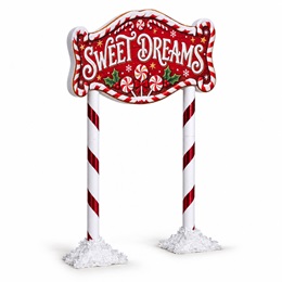 9 ft. 4 in. x 6 ft. 5 in.  Sweet Dreams Candy Cane Sign Parade Float Kit