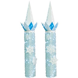 Snowy Sparkle Columns Parade Float Kit (set of 2)