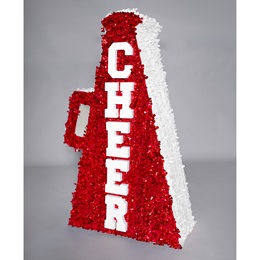 Red/White Three Cheers Megaphone Parade Float Kit