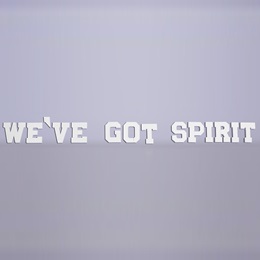 White Block We've Got Spirit Letters Parade Float Kit (set of 2)