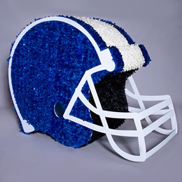 Blue and White Supersize Football Helmet Parade Float Kit