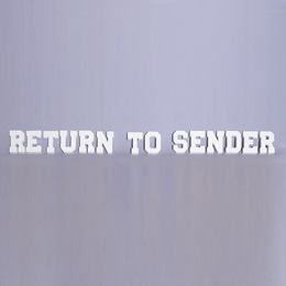 White Styrofoam Return to Sender Letters Parade Float Kit