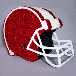 Red Supersize Football Helmet Parade Float Kit