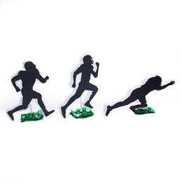 Small Football Players Silhouettes Kit (set of 3)