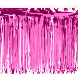 Cerise 15 in. x 10 ft. Metallic Parade Float Fringe