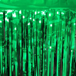 Green 15 in. x 10 ft. Metallic Parade Float Fringe