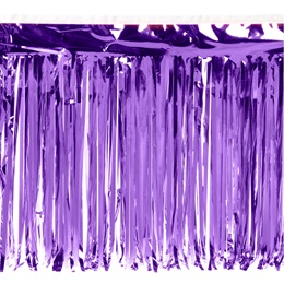 Purple 15 in. x 10 ft. Metallic Parade Float Fringe