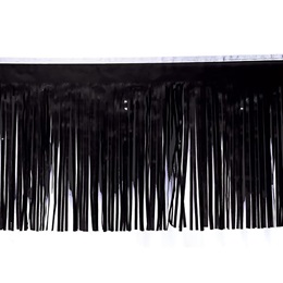 Black 15 in. x 10 ft. Vinyl Parade Float Fringe