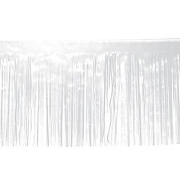 White 15 in. x 10 ft. Vinyl Parade Float Fringe