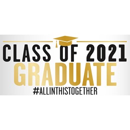 Horizontal Graduation Banner - Class of 2020 Graduate All in This Together