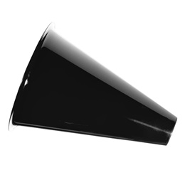 8" Black Megaphone - Blank