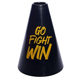 7 inches Go Fight Win Megaphone - Black and Gold