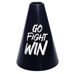 7 inches Go Fight Win Megaphone - Black and White