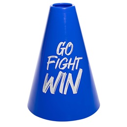 7 inches Go Fight Win Megaphone - Blue and White
